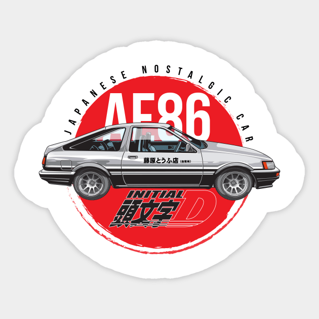 Ae86 Initial D Sticker by cungtudaeast